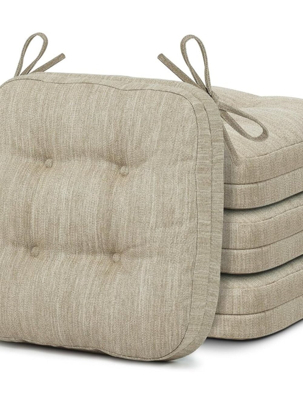 Dining Chair Cushions Set of 4, Dual-Layer Memory Foam Kitchen Chair Cushions, P